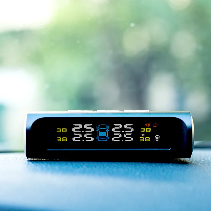 Система контроля давления в шинах, беспроводная система TPMS, солнечный ЖК-дисплей, цветной дисплей, 4 внешних внутренних датчика, сигнализация давления в шинах, универсальная
