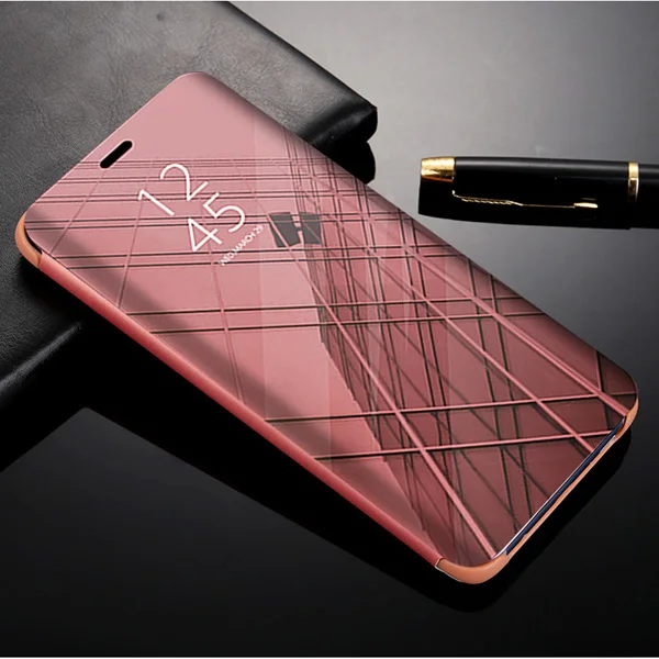 Smart Mirror Flip Case For Huawei P30 P20 Mate 30 20 10 9 8 20X Pro Lite P9 P10 Plus For Huawei Nova 3 3i 4 4e Phone Case Cover - Цвет: Rose Gold