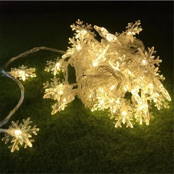 

2pcs 4M 20LED Snowflake String Light LED Fairy Lights Starry Waterproof Decoration Light For Outdoor Party Garden courtyard