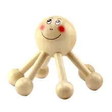 

50% Hot Sale Mini Six Legs Smilesing Face Wooden Massager Portable Anti Cellulite Scalp Roller