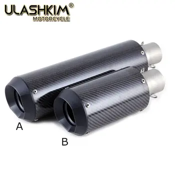 

Universal Motorcycle Carbon Fiber Exhaust muffler Escape Slip On Pipe Fit for Most Motorbike Z800 Z750 ZX10R ZX6R CBR GSXR 600