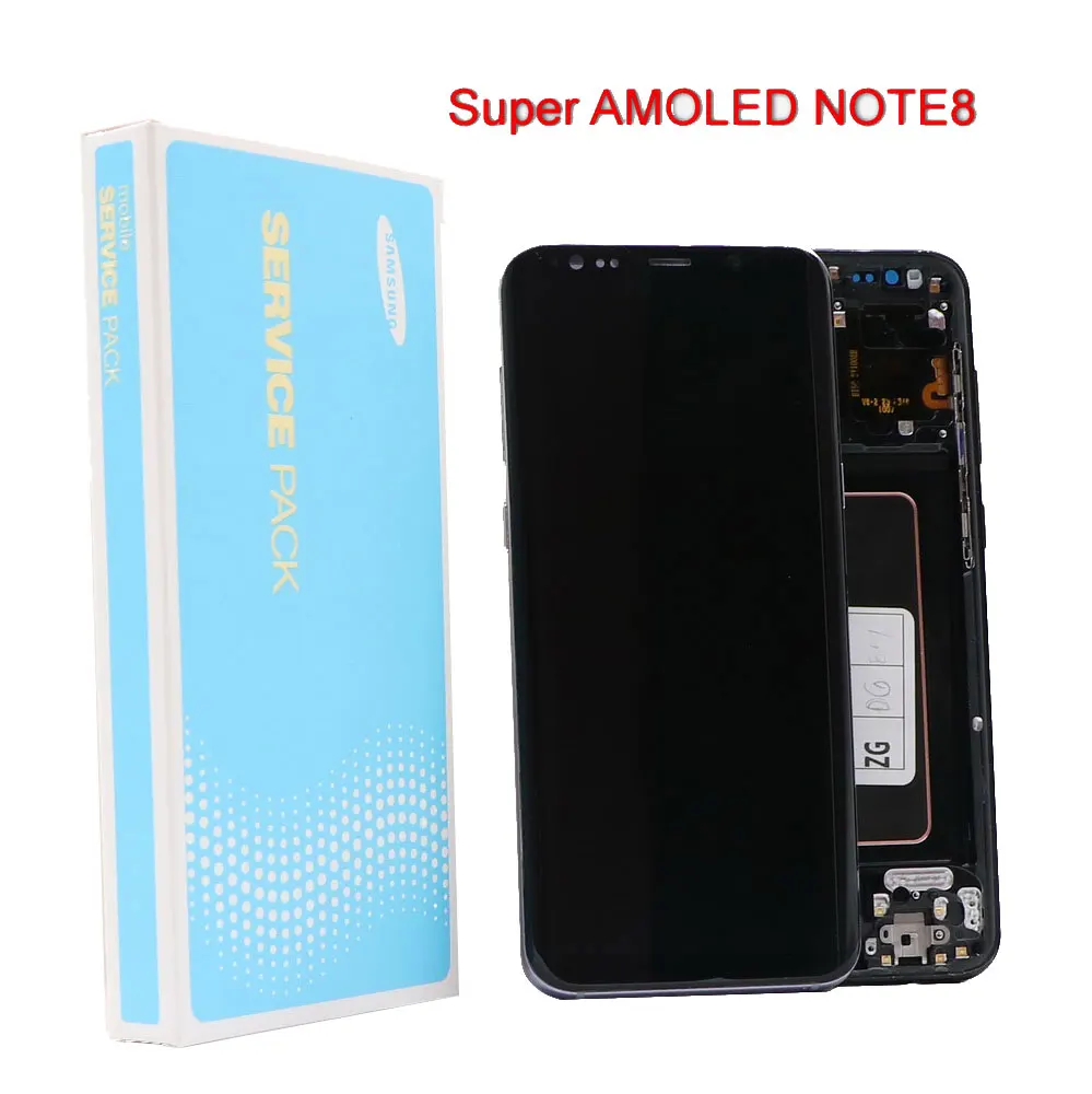6,3 ''ЖК-дисплей для SAMSUNG Galaxy Note8 N950 N950F ЖК-дисплей сенсорный экран запасные части с черными пикселями
