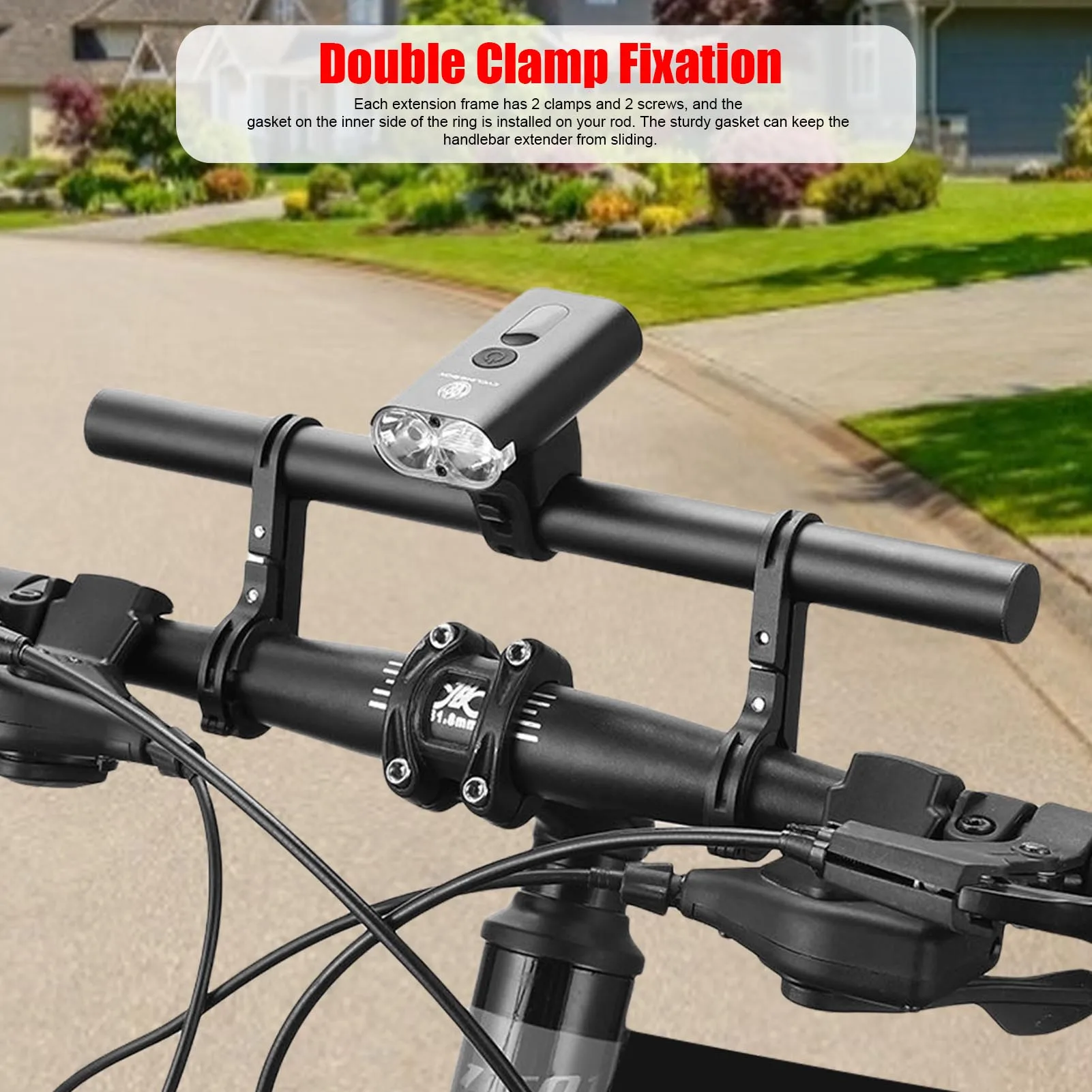 30cm Bicycle Handlebar Extender Aluminum Alloy Bike Extender Bicycle Handlebar Extension Bracket Front Light Stand bicycle accessories bicycle handlebar extender bicycle handlebar extension bicycle bracket