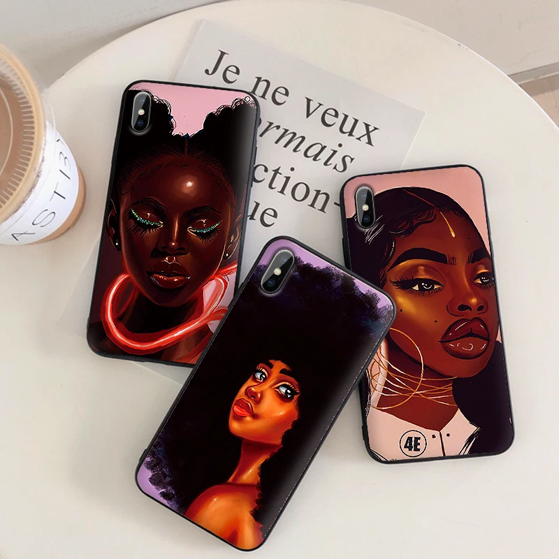 Matte Silicone Phone Case For Oneplus 7 Pro 5T 5 One Plus 6T 6 Oneplus7 Soft Frosted TPU Skin Cover Coque Protection black girl | Мобильные