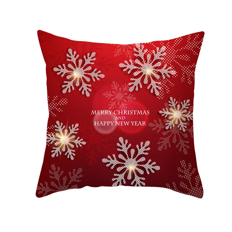 Fuwatacchi Рождественский подарок красные печатные чехлы на декоративные подушки наволочки для дома диван полиэстер чехлы для декоративных подушек 45*45 см - Цвет: PC11746