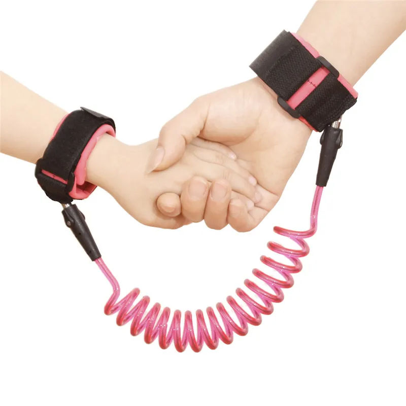 Анти-потеря запястья для бандаж для беременных Веревка безопасности для прогулок на открытом воздухе ручной ремень анти-потеря браслет безопасность Горячая Новинка - Цвет: Pink 1.5m
