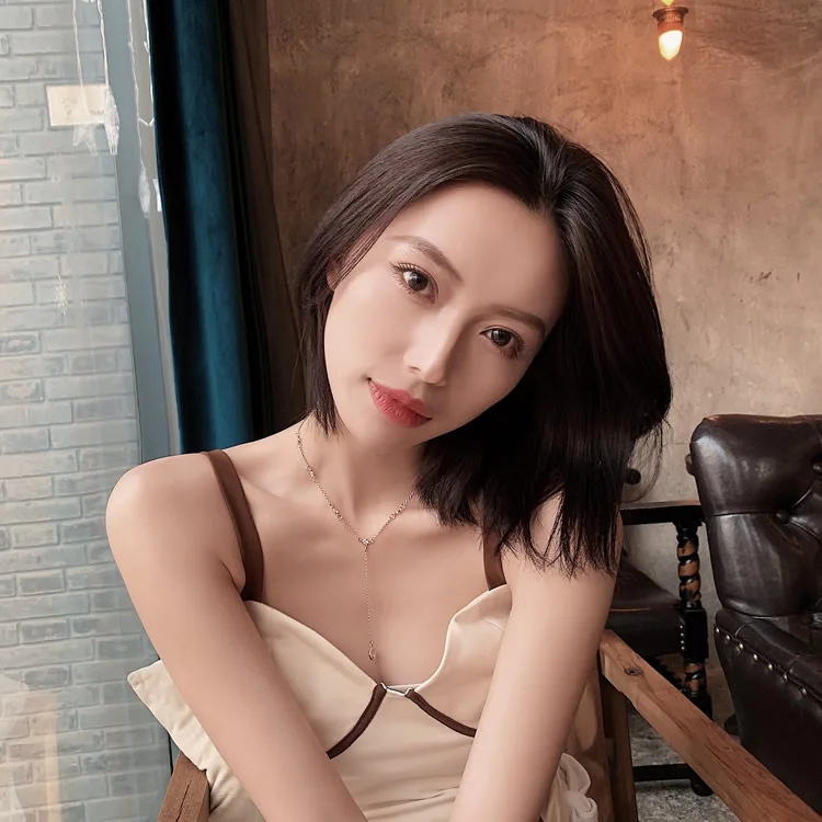Crystal INS Non-mainstream Choker Simple Necklace Women's Pearl Korean-style Students MORI Series Normcore Style Versatile Penda