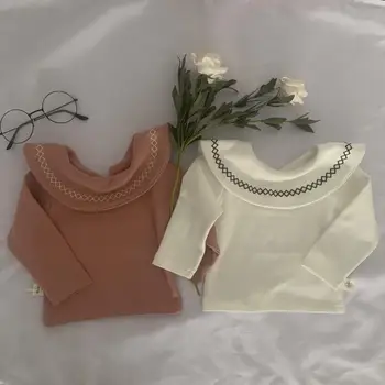 

Baby Girl T-shirt 2020 Toddlers Spring T-shirts Girls Baby Full Sleeves Infant Autumn Tops Cotton Shirts Big Round Neck Clothes