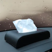 Коробка для салфеток из искусственной кожи для дома, ванной комнаты, Авто Коробка для салфеток, контейнер для полотенец, салфеток, бумажный держатель для салона автомобиля, стильный черный, красный