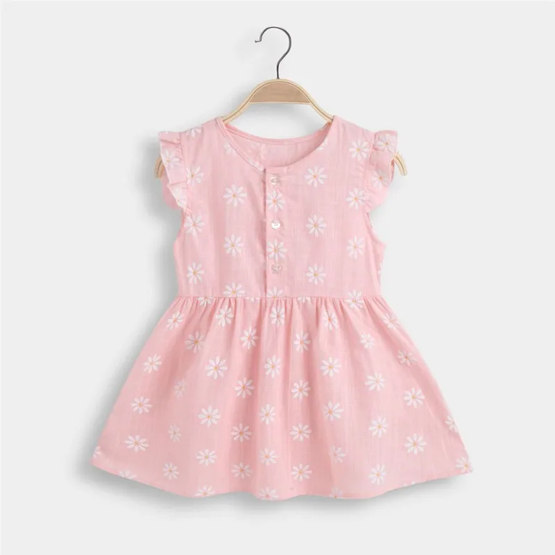 

Baby Summer Dress 2020 Brand New Girls' Clothing Ruffle Sleevele Princess Frocks Fashion Kids Baby Girl Dress for 3-7 year old
