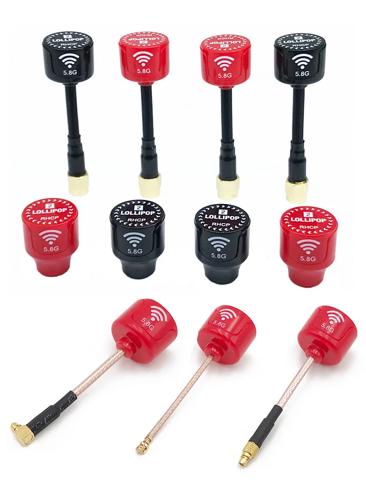 Antenne FPV 5.8G RHCP Court Rouge RP-SMA pour Drone