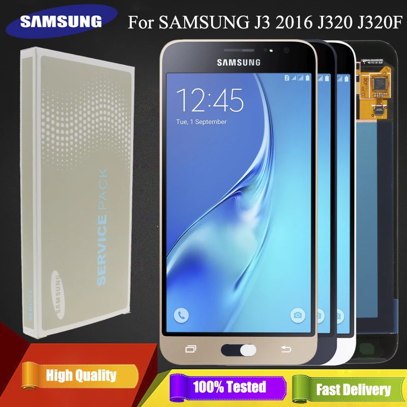 

Original 5.0"LCD For Samsung Galaxy J3 2016 J320 J320F J320H LCD Display Touch Screen Digitizer Assembly with Brightness Control