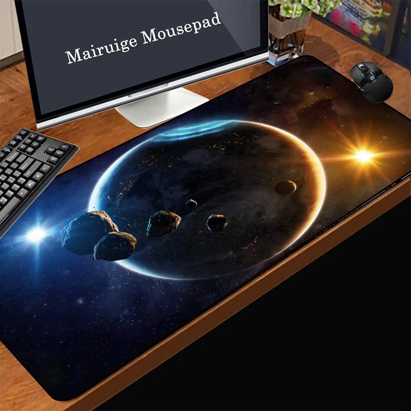 

Mairuige Cute Game Anime Mouse Pad Space Meteorite Map Natural Rubber Non-slip Waterproof Company Office Computer Desk Pad