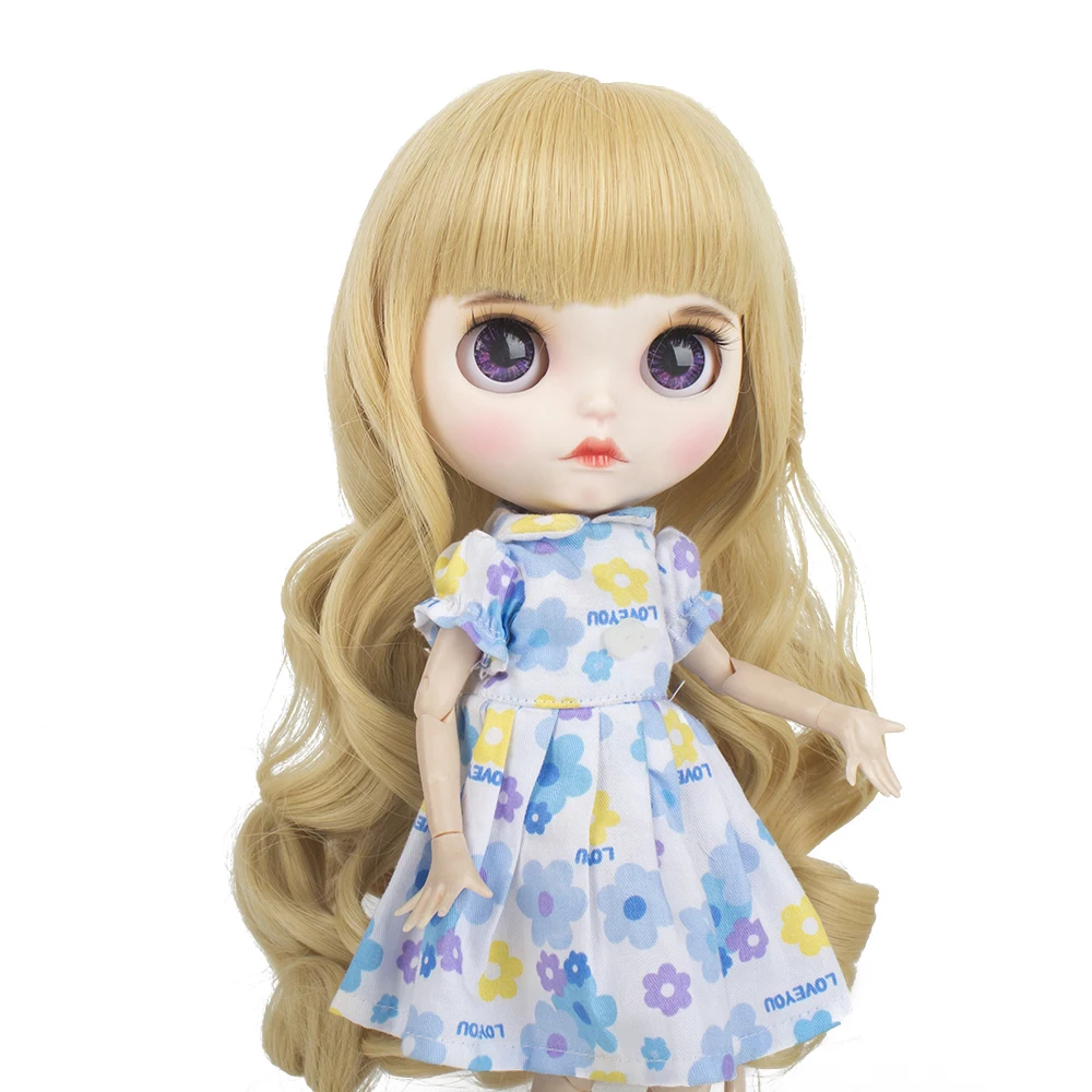 

Free Shipping High Quality Heat Resistant Fiber Blyth doll wigs 9-10 inch for Choice