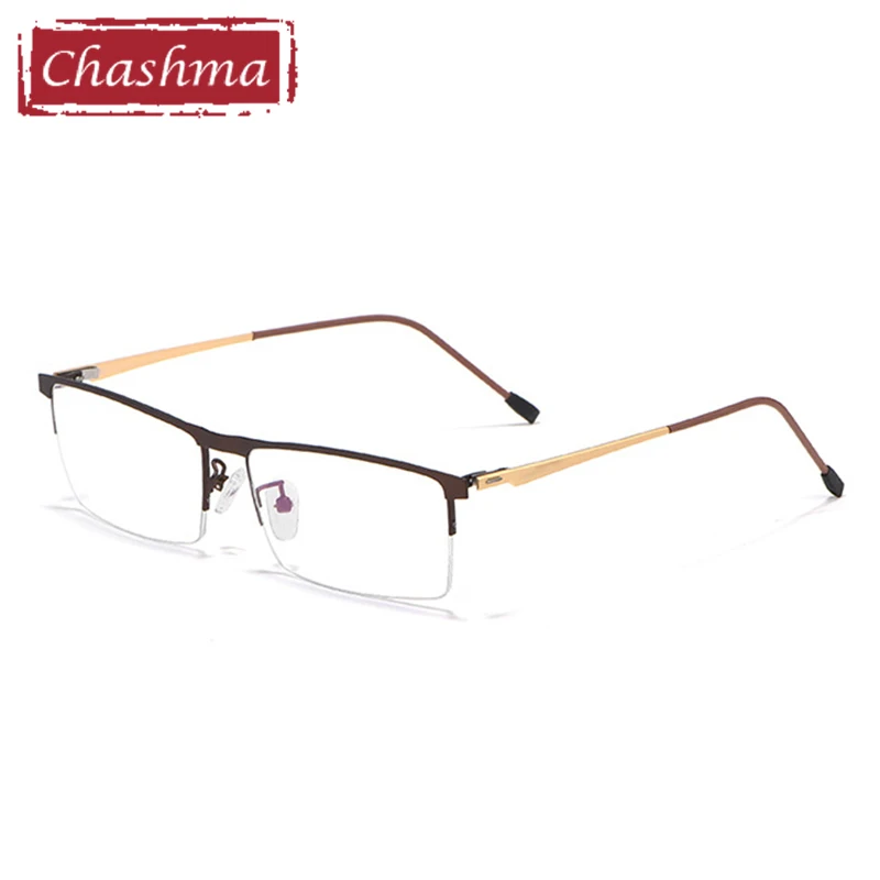 Brown Chashma оптические очки для глаз по рецепту, мужские качественные очки oculos de grau, деловые очки для мужчин - Цвет оправы: Brown