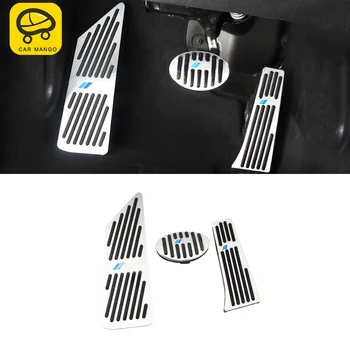

CARMANGO for BMW F48 X1 2016 2017 2018 Car Styling Accelerator Rest Brake Pedal Cover Trim Frame Sticker Interior Accessories