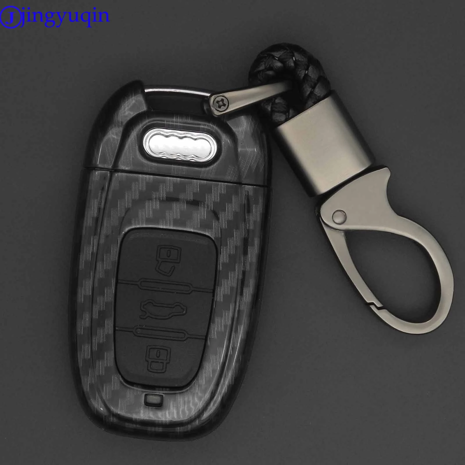 Jingyuqin 3b чехол для ключей из углеродного волокна для Audi A4L A6L Q5 A5 754C/754G Smart Key
