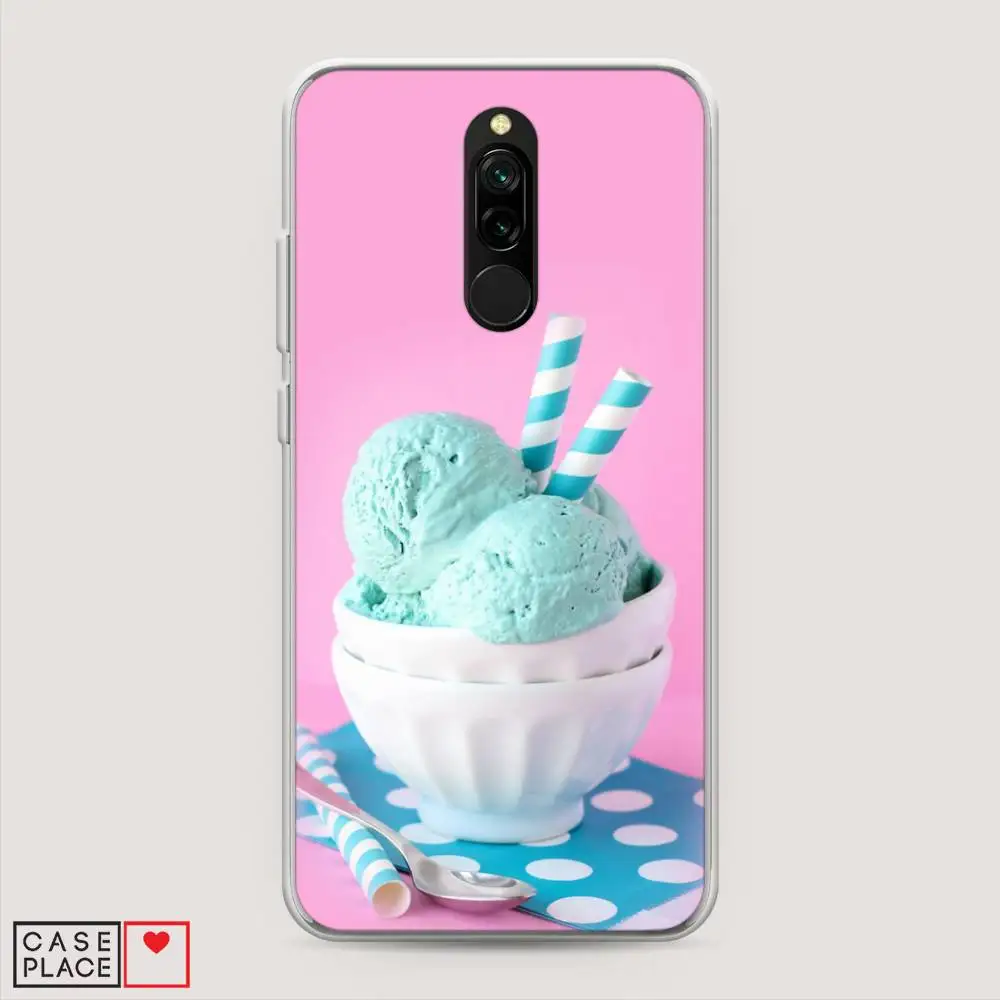 Чехол Силиконовый для Xiaomi Redmi 8 Мятное мороженое защитный тонкий мягкий