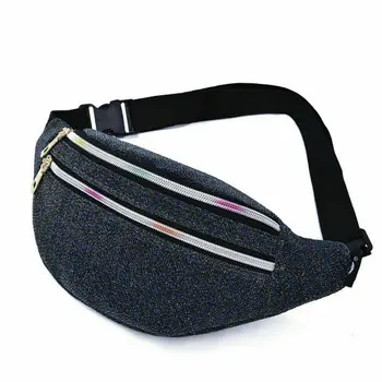 

New fashion fanny pack laser flash hip hop women's waist bag holiday travel chest bag purse