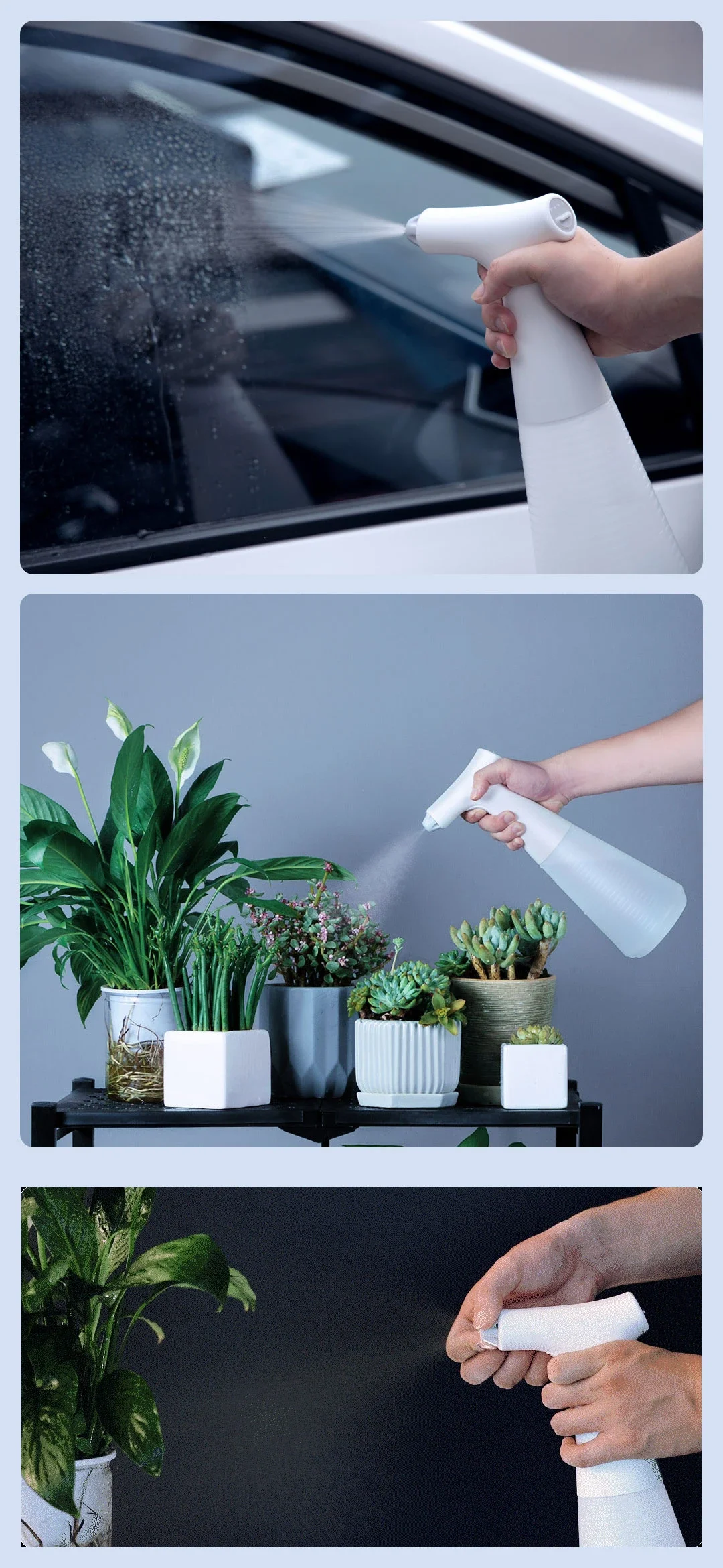 Xiaoda 550ML/900ML Electric Automatic Watering Can Two Spray Modes Adjuatable Disinfection Spray Bottle Garden Mister Sprayer