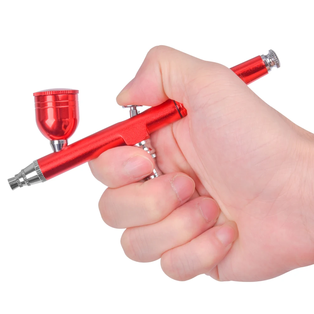 0.3mm Nozzle Airbrush Kit Tattoo Body Paint Spray Pump Pen Nail Art Cake Decorating Brush Air Compressor Brush With Wrench Straw