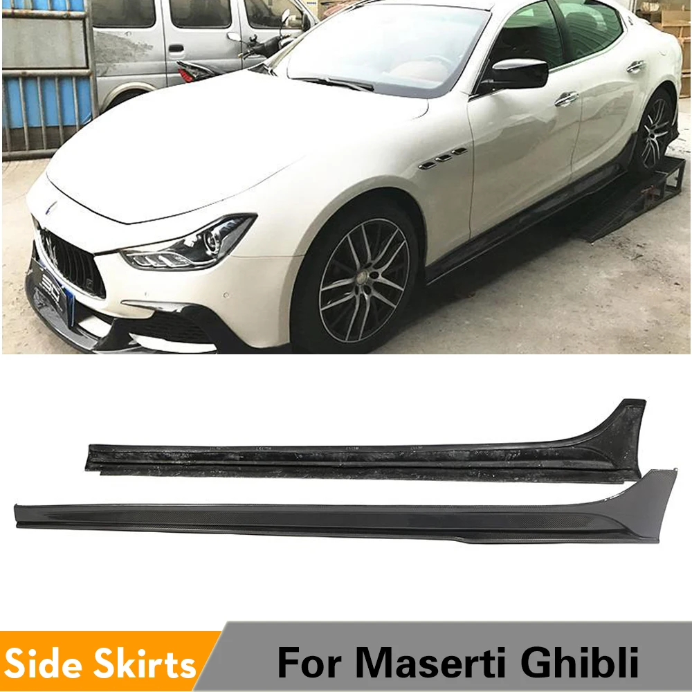 銀座 初 売り 車のサイドバンパーマセラティジブリs S Q4 4 ドアセダン 14 15 16 炭素繊維サイドスカート延長バンパーリップ 極上イタリア製 Media Caroutlet Eu