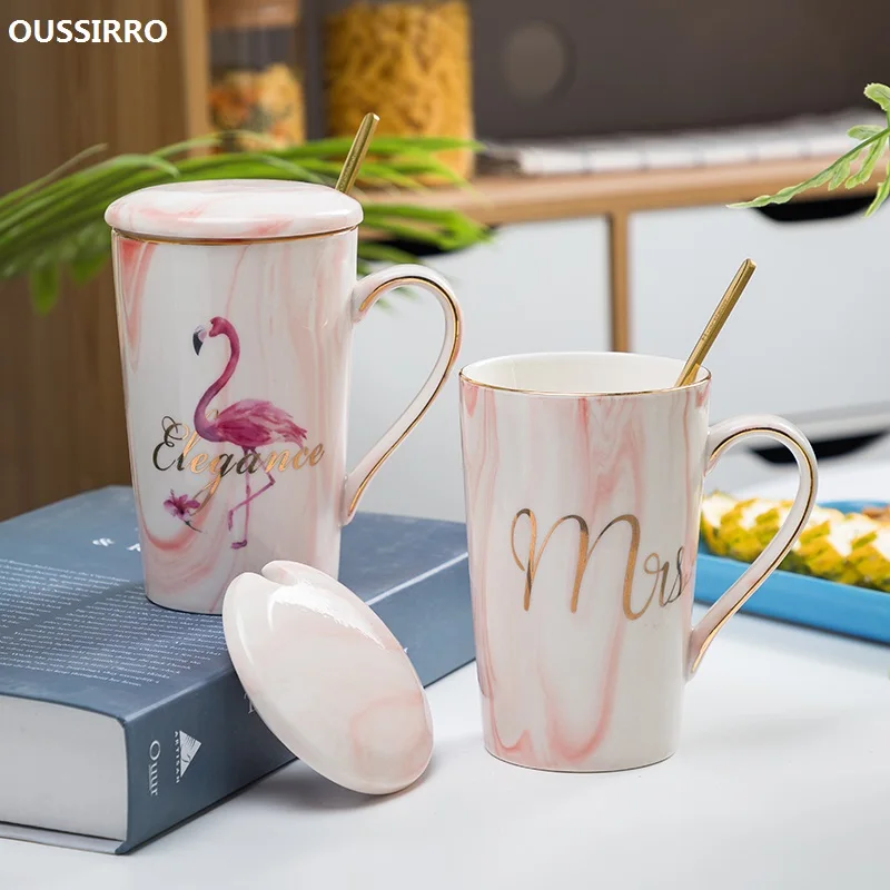 Керамические кофейные кружки OUSSIRRO чашка Mr и Mrs для чая молока Подарочная коробка