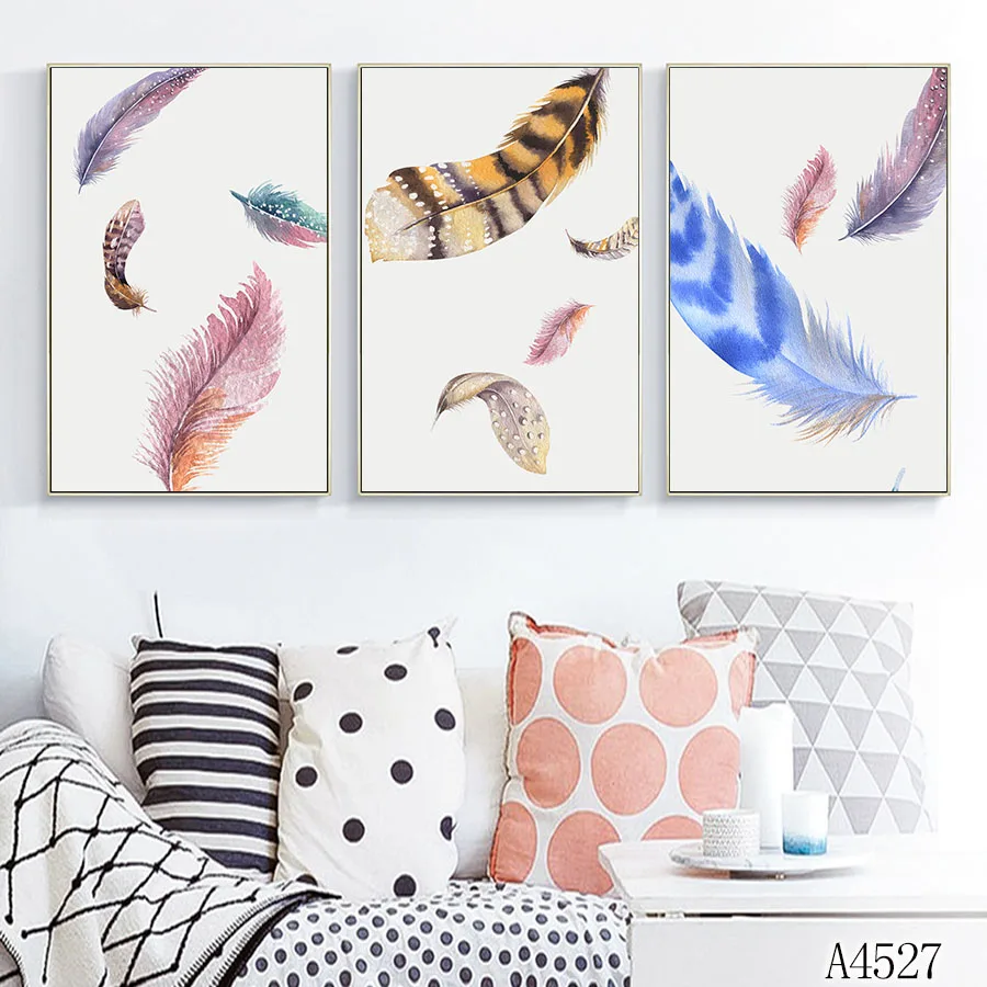 

Feather, Phoenix, Living Room Pendant, Home Decoration Painting, Painting, Wall, Art, Colorful, Printing, Poster, Color,