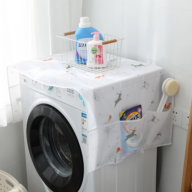 

Waterproof Washing Machine Coat Dustproof Refrigerator Cover With Storage Bag For Dust Protection Case Household Accessories