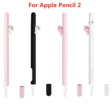 Силиконовый защитный чехол с защитой от прокручивания в виде милого кота, чехол-держатель для Apple Pencil 2 для iPad pro Pencil 2nd