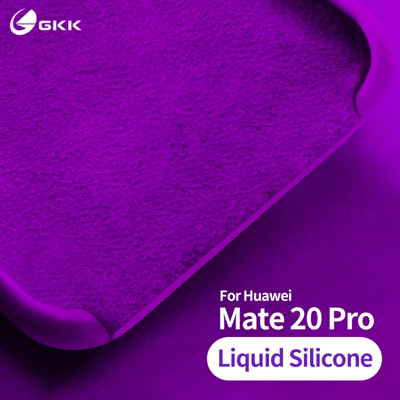 Оригинальный жидкий силиконовый чехол GKK для Huawei Mate 20 pro Роскошный насыщенного