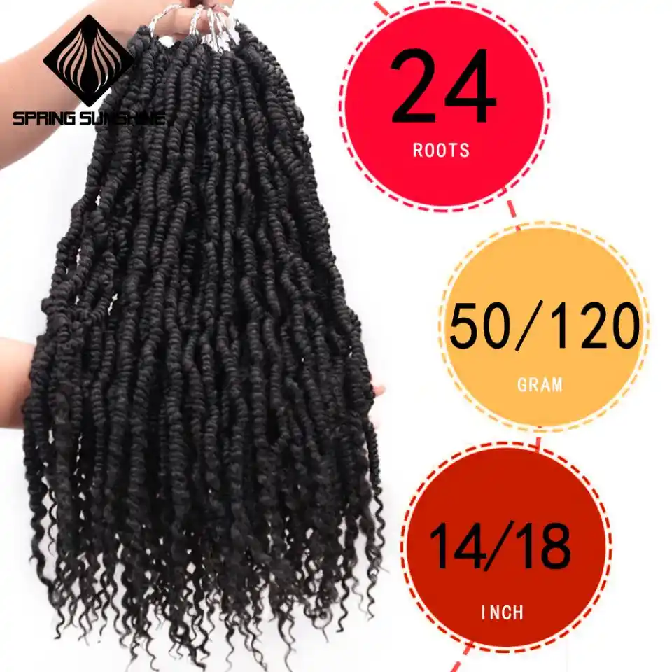 Pre Twisted Passion Twist Bomb Crochet Hair Synthetic Ombre