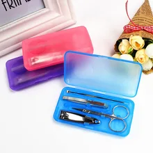 Высокое качество Портативный 4 шт. маникюрные ножницы из нержавеющей стали красота Пинцет уха ложка жизни набор посуды