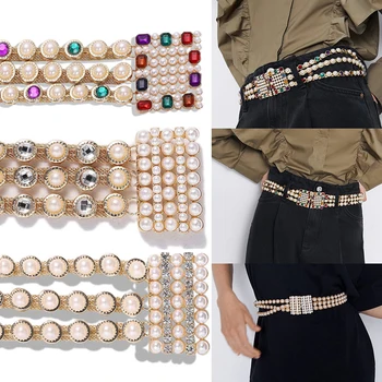 

Vedawas Women's Belt Fashion Female Silver Square Buckle Belt Leather Belts for Girls Belt Pin Buckles Fancy Vintage for Jeans