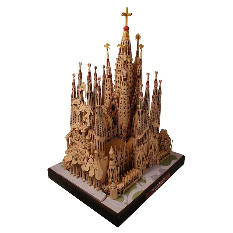 Испанский собор Святого семейства 3D Бумага модель международно известная Архитектура DIY модели образовательных игрушек для детей коллекции
