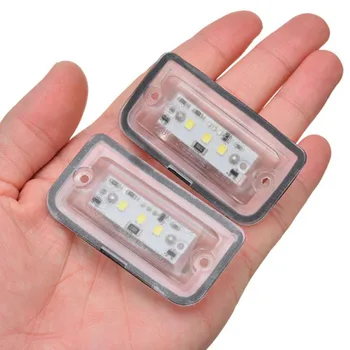 

For Mercedes SL R230 License Plate Lights Replacement Car 2Pcs Exterior LED White