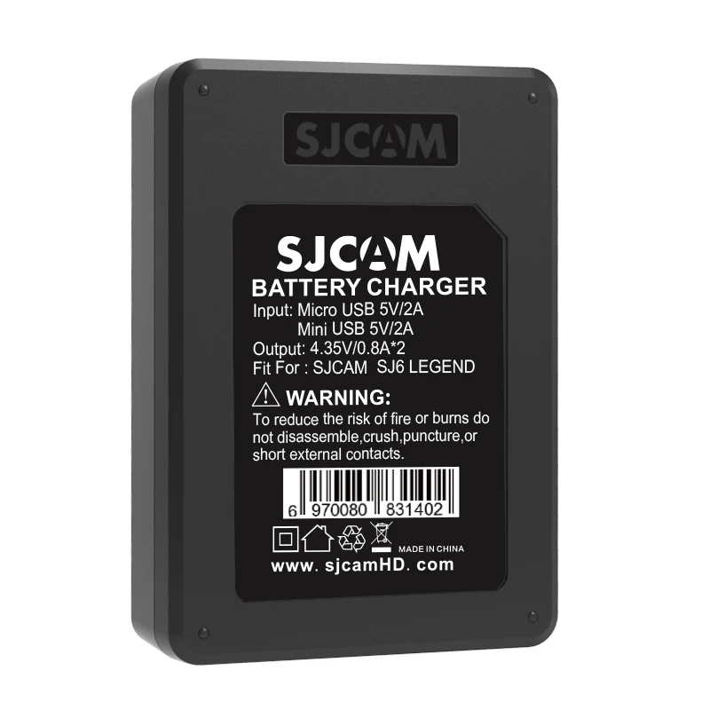 Оригинальные аксессуары SJCAM настольное зарядное устройство двойной слот зарядное устройство для SJCAM SJ6 Legend Спортивная Экшн-камера