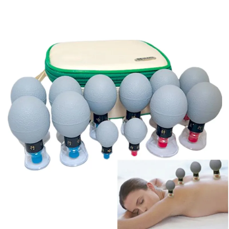 12pcs Household Vacuum Suction Cupping Set Tcm Pulse Acupuncture Cups Painless