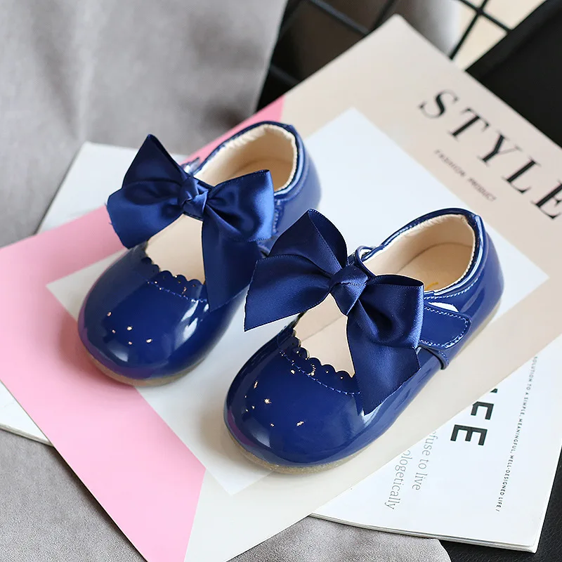 Summer Kids Shoe Spring Fashion Leathers Sweet Children Sandals For Girls Toddler Baby Breathable PU Out Bow princess Shoes