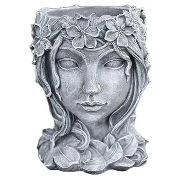 

1Pc Girl Succulent Planter Girl Flowerpot Succulent Flower Pot Garden Planter