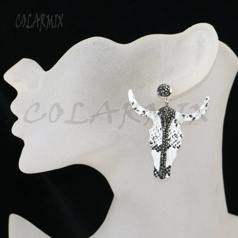 

5 pairs skin cattle earrings drop earrings pieces earrings bull head earrings geometric gems accessories for women 9426
