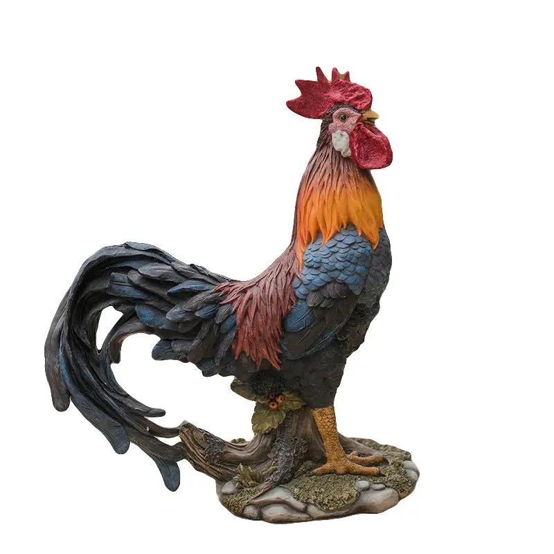 Statue d'œuf de poule jetable pour Pâques, jouet de fête, figurine de  ferme, fournitures de décoration en paille, coussinets artificiels,  sculpture animale, enge - AliExpress