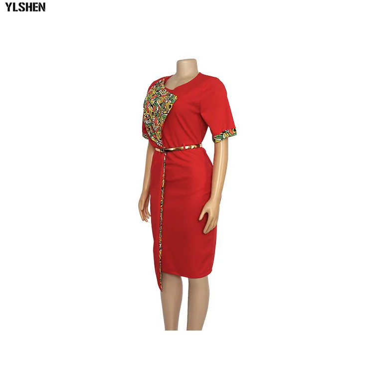 African Dresses For Women African Clothes Africa Dress Fashion Patchwork Print Dashiki Clothing Ankara Plus Size Evening Dress 06