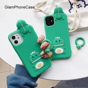 

GlamPhoneCase 3D Dinosaur Phone Case For iPhone11Pro/Max X XS Max XR Soft Silicone Cover For iPhone11 7 8 6 6s Plus Case