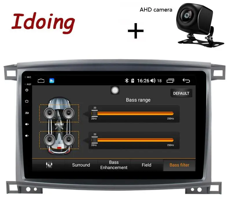 Idoing 10," 4G+ 64G 8 ядерный автомобильный радиоприемник Android 8,1 плеер для Toyota Land Cruiser 100 LC100 Lexus LX470 2005-2007 gps навигация - Цвет: with AHD Camera