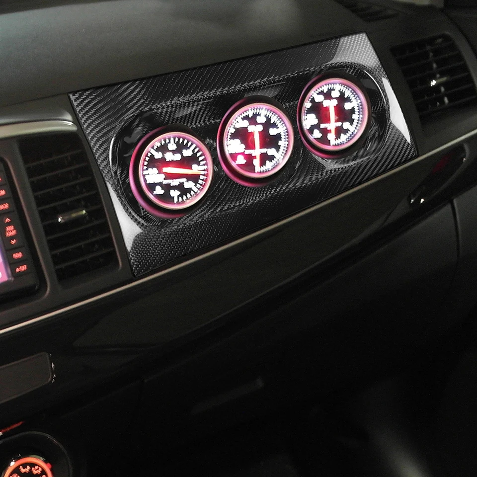Dash Air Vent Gauge Pod Decoration Cover Meter Holder Trim in Carbon