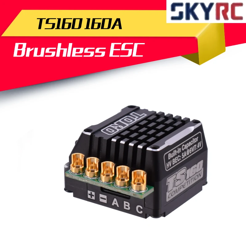 

SKYRC TORO TS160 160A Aluminum Brushless Sensored ESC Support Sensor Sensorless Brushless Motor For 1/10 1/8 RC Car