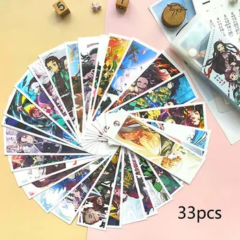 

33Pcs Anime Demon Slayer Naruto Toilet-Bound Hanako-kun One Piece Bookmarks Cartoon Creative Bookmark Beautiful Book Marks Gift