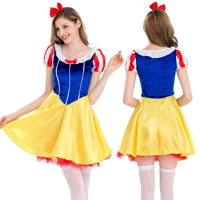 Adult Snow White Costume Women Cosplay Carnival Halloween Dress