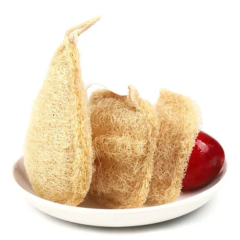 

3 PCS Natural Loofah Dishwashing Cloth Kitchen Decontamination Non-Stick Oil Brush Pot Double-Sided Cleaning Microfibre Sponge